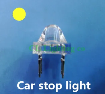 

High quality 0.2W Yellow car stop light 35000-40000mcd 5mm high flux piranha led 2.0-2.4V Star spot Car lighting