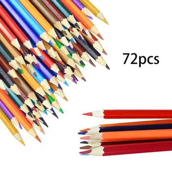 

12/18/24/36/48/72Pcs Wooden Student School Drawing Art Sketching Colored Pencils School Office Supplies