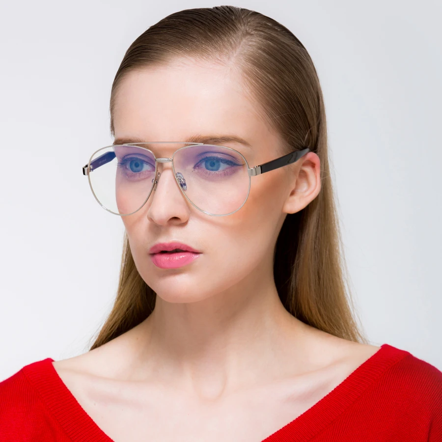 mimiyou Pilot Goggle Clear Eyewear Retro Optical Women Men Reading