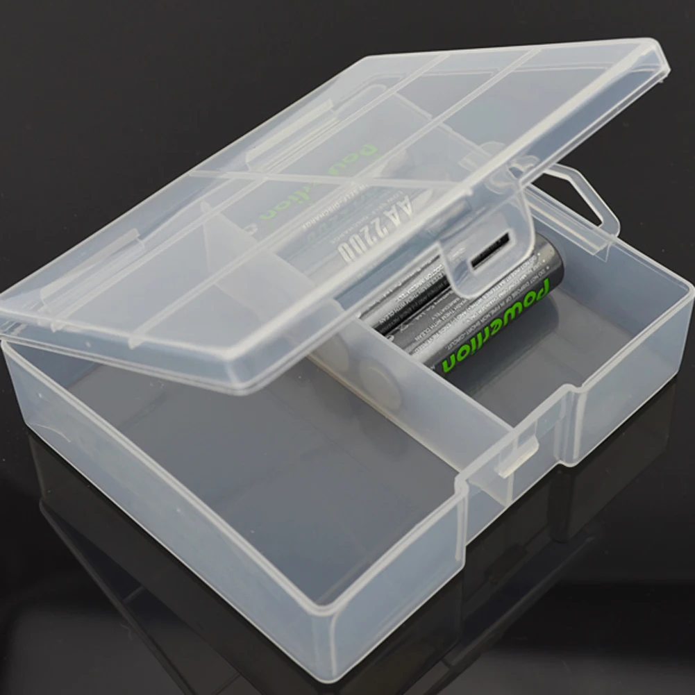 

Transparent battery storage holder box Battery Storage Case Container for Maximum 24 X AA Batteries