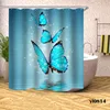Papillon Rideau De douche fleur imperméable Rideau De Bain pour salle De Bain baignoire grande Large housse De Bain 12 pièces crochets Rideau De Bain ► Photo 1/6