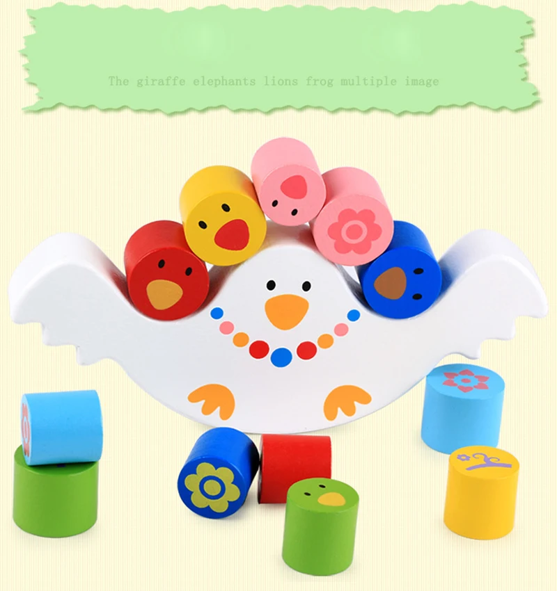Деревянные головоломки птица баланс игрушка Дети для детей Ранние обучающие игрушки Монтессори