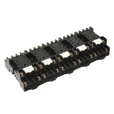 

5Pcs 8 Pins 35mm DIN Rail Panel Mounted Electromagnetic Power Relay Socket Base