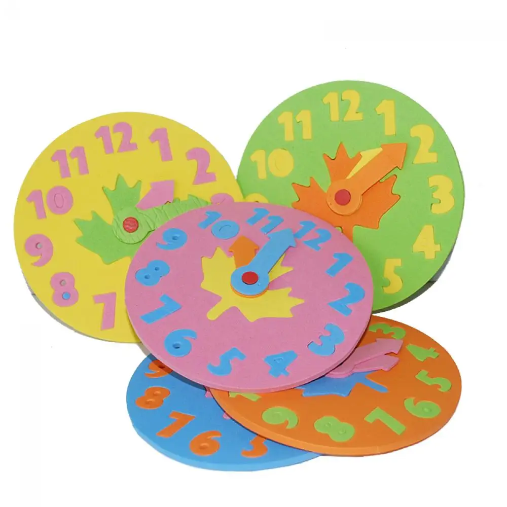 

2019 New 1Pc Hot Sale Baby Kids Foam Clock Number Puzzle Educational Toy Early Learning Intelligence Developmental Baby Toy Gift