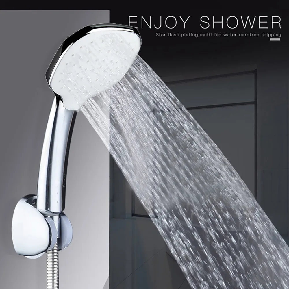

Shower Faucet High Pressure Adjustable Wall Mounted Shower Head Rainfall Water Saving Filter Spray Bath Tap For Bathroom 19MAY17