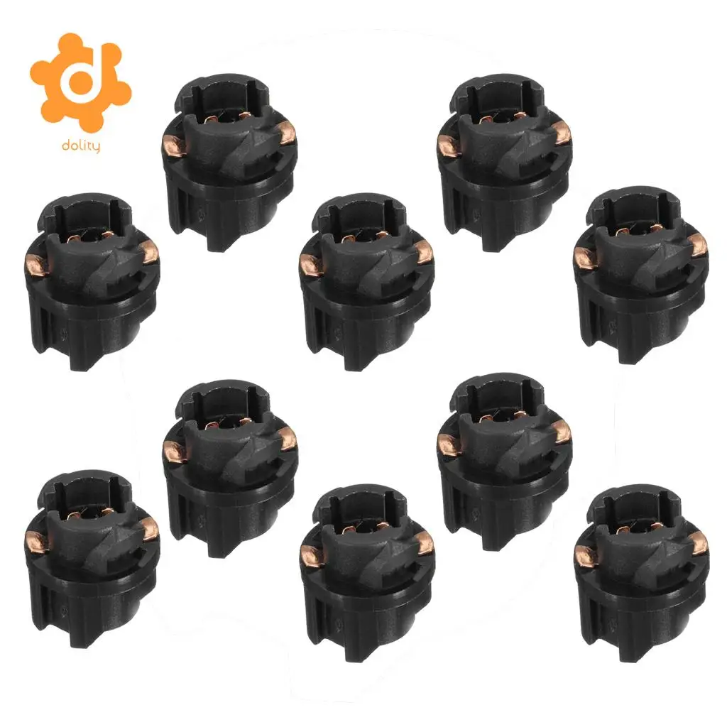 Baoblaze 10 Pieces T5 Twist Socket Car Instrument Panel Cluster Bulbs Lamp Holders