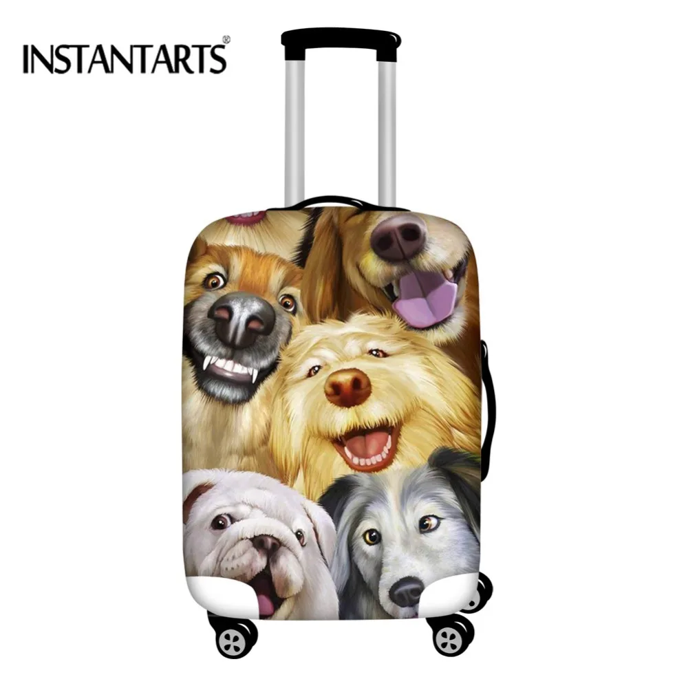 

INSTANTARTS Thicker Protective Suitcase Covers Cute Cats/Dogs Print Luggage Cover Travel Accessories Elastic Luggage Dust Cover