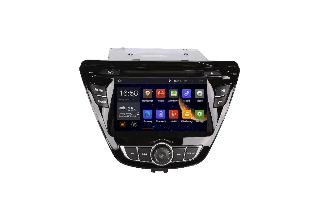 Discount GIFTS ROM 16G Quad Core Android 7.1 Fit HYUNDAI ELANTRA / AVANTE 2014 2015- CAR DVD PLAYER Multimedia Navigation DVD GPS STEREO 1