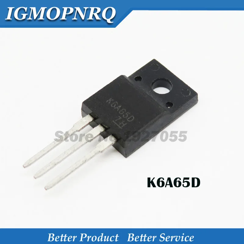 10 шт. TK6A65D K6A65D TO-220 MOSFET N-Ch FET 650V 4 0 s IDSS мкА. 95 Ом | Электронные компоненты и