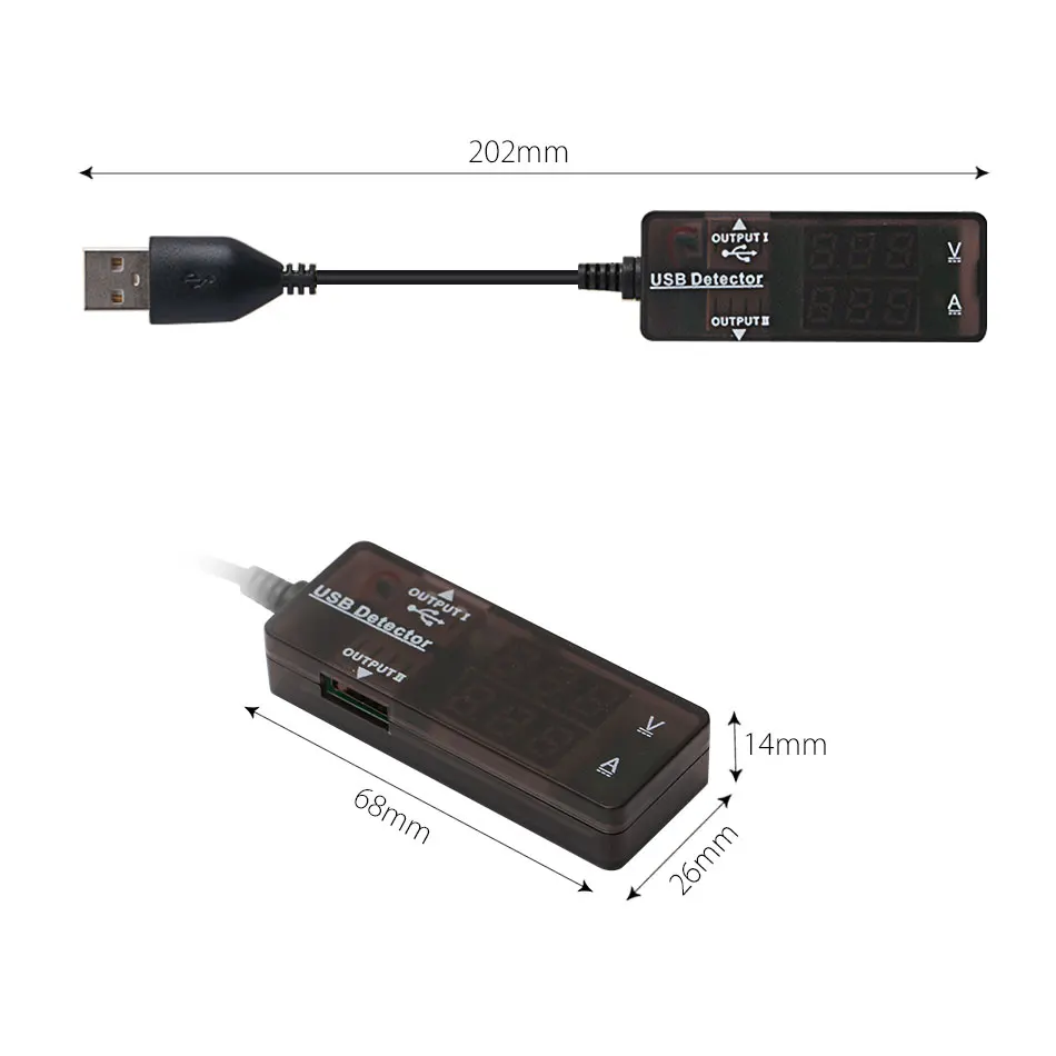 DIYFIX Новый USB детектор напряжения и тока тестер с двумя портами для сотового