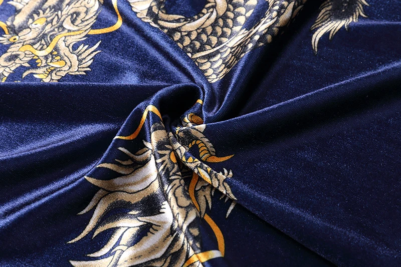 2018 Autumn Fashion Clothing For Men T Shirts Long Sleeve Dragon Pattern T-Shirt Casual Pleuche Man Tops Spring Tees Black  (9)