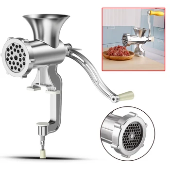 

Meat Grinder Aluminum Alloy Kitchen Multi-functional Home Manual Meat Grinder For Sausage Beef Mincer Noodles Cookies Juice 1pc