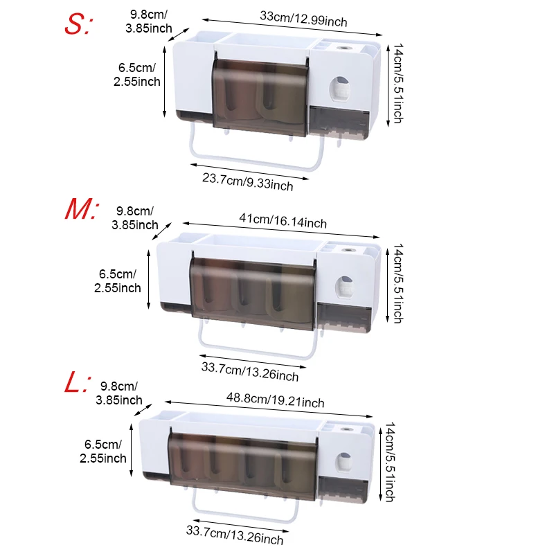 Настенные Пластиковые Держатели для хранения, полки для зубной пасты, зубные щетки, чашки, органайзер для туалетных принадлежностей, аксессуары для ванной комнаты, принадлежности