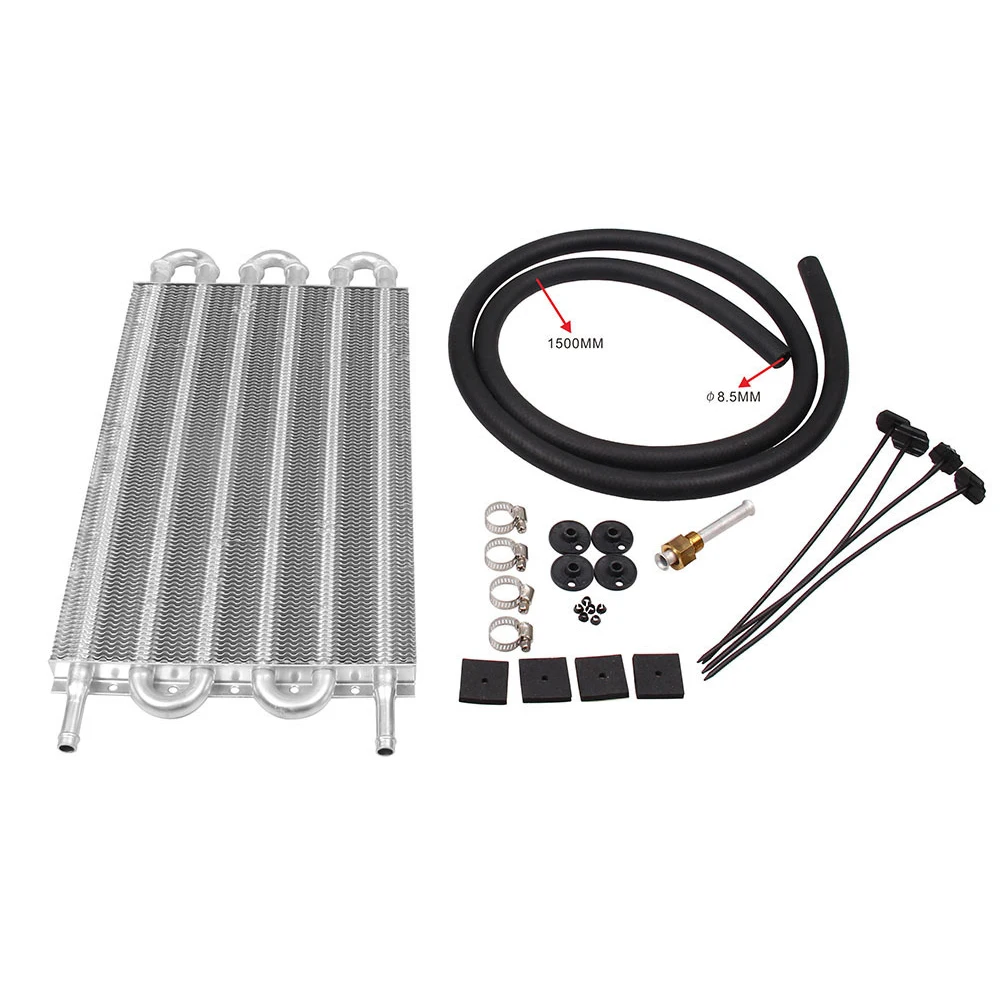 

Universal Car AutoTransmission Oil Cooler Aluminum Remote Condenser Kit Auto-manual Radiator Converter