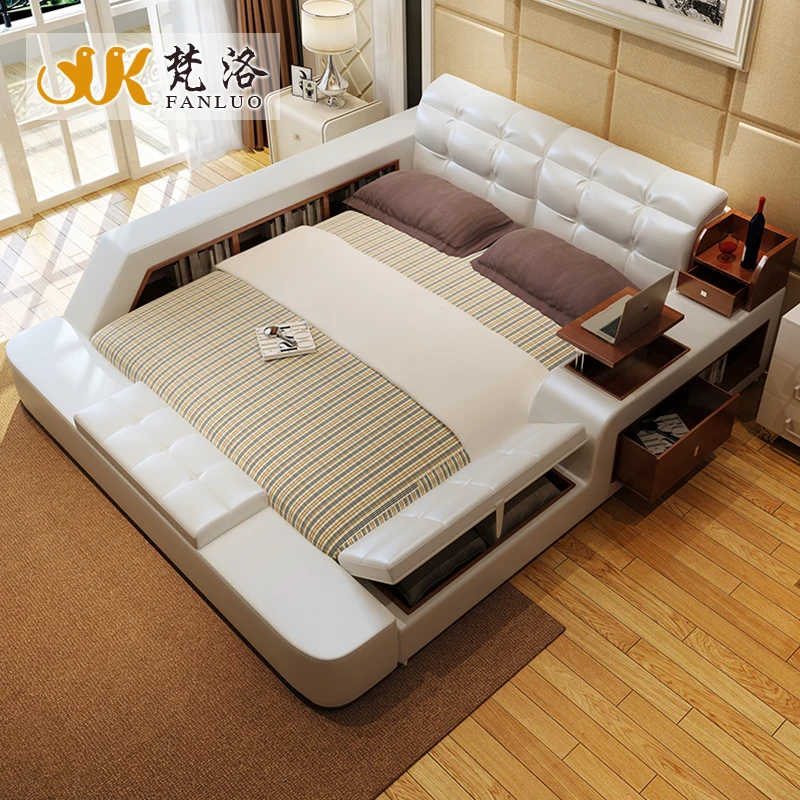 bedroom furniture sets modern leather queen size storage bed frame with side storage cabinets stool no mattress b03q - Cheap Bed Frames With Storage bedroom furniture sets modern leather queen size storage bed frame with side storage cabinets stool no mattress b03q - Cheap Bed Frames With Storage