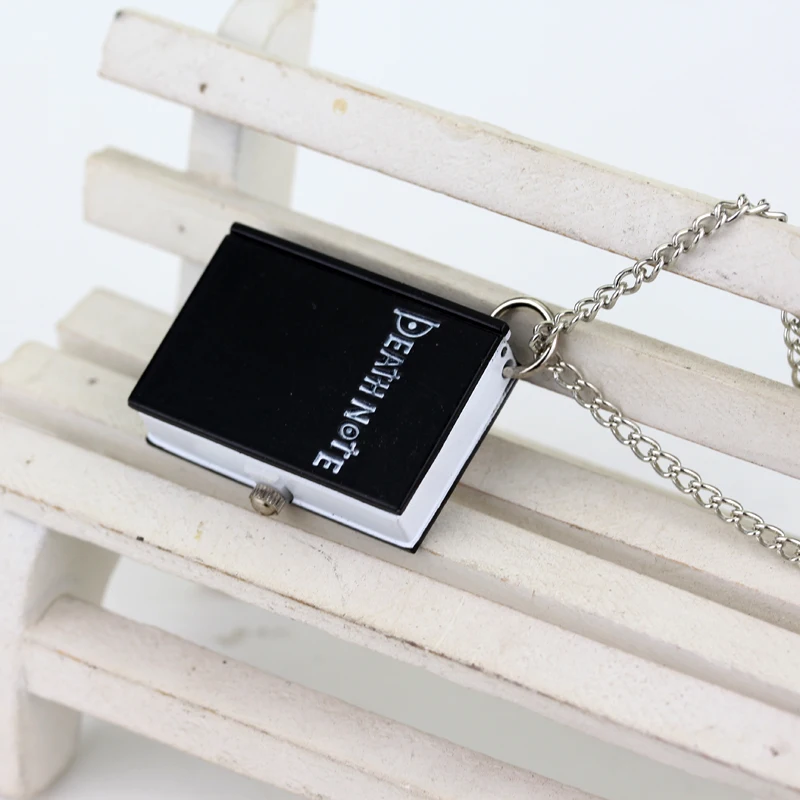 Горячая аниме Death Note карманные часы Мода японский мультфильм Death Note ожерелье с подвеской в виде книги кварцевые часы подарок