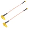 2 Pieces SMA Female bulkhead Right angle with nut to  MMCX male Right angle  RG316 12cm Pigtail Cable ► Photo 2/4