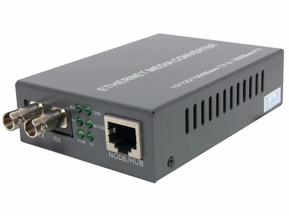 

Гигабитный Ethernet волоконный медиа-конвертер ST одномодовый 20 км
