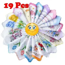 19 шт/партия 11," резак дамы Viniage носовой платок цветочный доступный