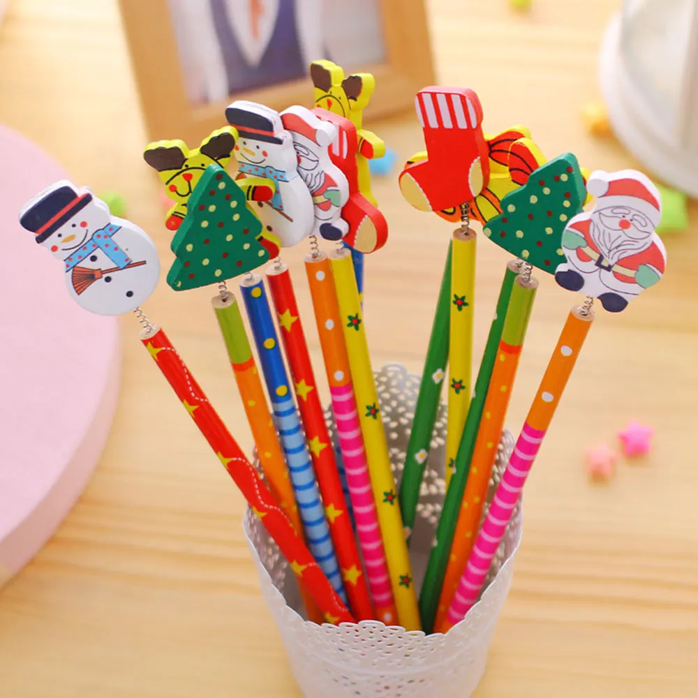 1 шт. креативный мультяшный карандаш с ластик для студентов Детские Канцелярские принадлежности случайный цвет