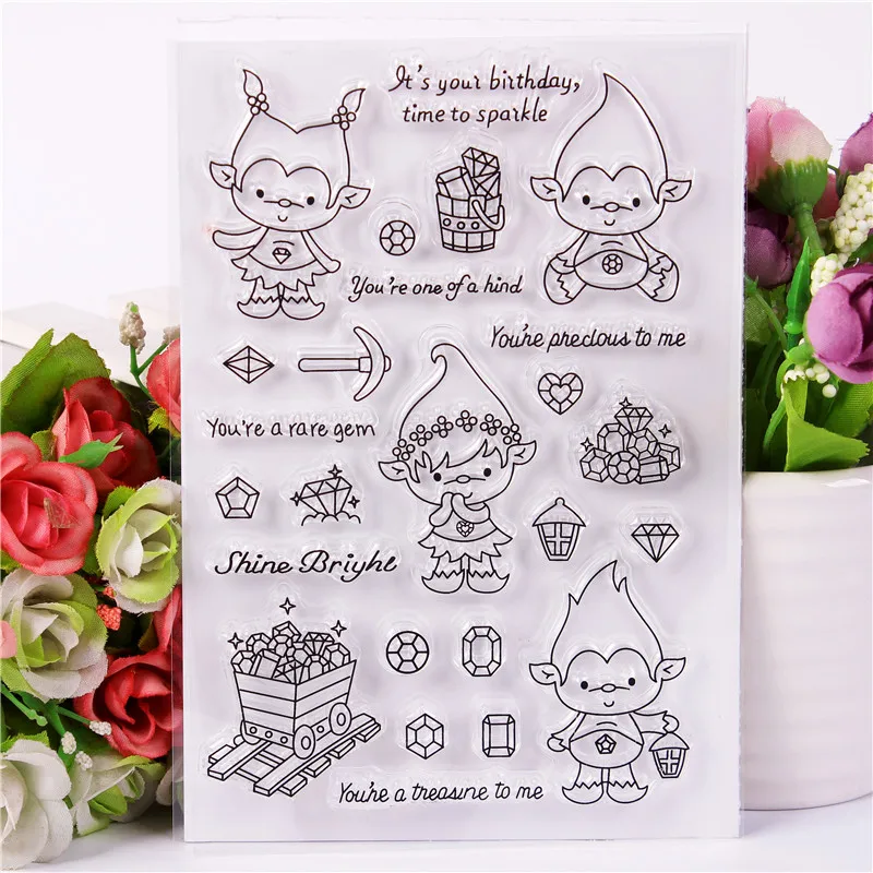 Rubber Silicone Clear Stamps for Scrapbooking Tampons Transparents Seal Background Stamp Card