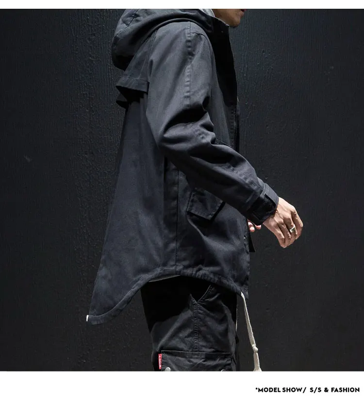 Японский стиль, осенняя куртка для мужчин, брендовая Новинка, камуфляжная расцветка, с капюшоном, ветровка, мужские куртки с длинным рукавом размера плюс, Мужское пальто 5XL-M