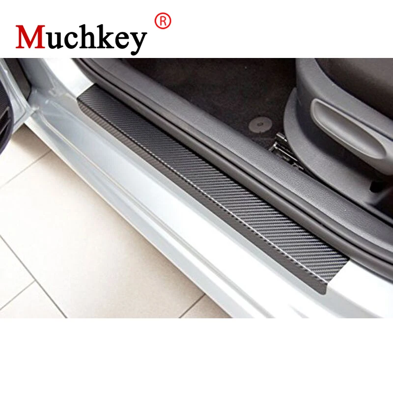 4 Piezas YYD para Audi A4L Protector de umbral de Puerta ,Carbonfiber