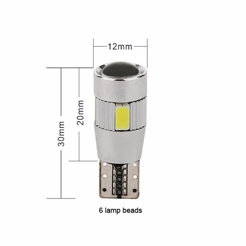 Надежный 2 xT10 194 W5W светодиодный 6 SMD HID CANBUS без ошибок автомобильный боковой фонарь