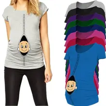 Enceinte De Maternité Chemises Top T-shirts Occasionnel plus taille XXL Blouse de Grossesse Pour Les Femmes Enceintes Vêtements Gravida Coton Robes