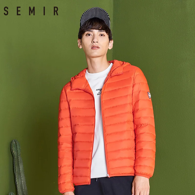 SEMIR 90% утиный пуховик для мужчин сверхлегкая теплая зимняя куртка Мужская одежда