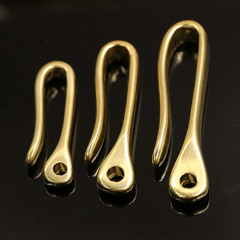 

Vintage Brass Keychain Handmade Brass U Shape Key Hook EDC Tool Horseshoe Buckle