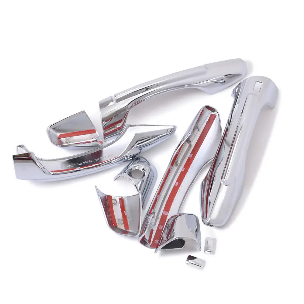 Chrome-Exterior-Side-Door-Handles-Cover-For-Hyundai-Santa-Fe-ix45-2013-2014-2015