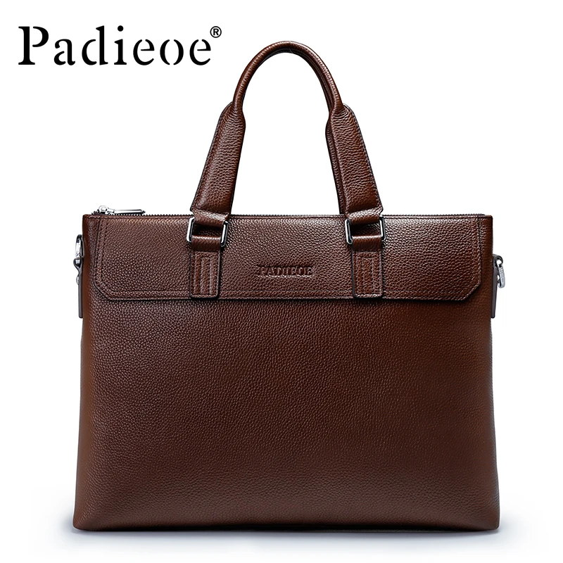 Padieoe 2017 модная сумка для ноутбука из натуральной кожи высокое качество деловой - Фото №1