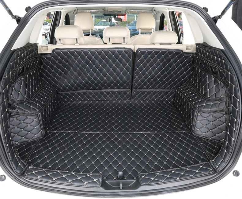 Роскошный Коврик для багажника из волоконной кожи mazda cx-5 cx5 2017 2018 2019 2020