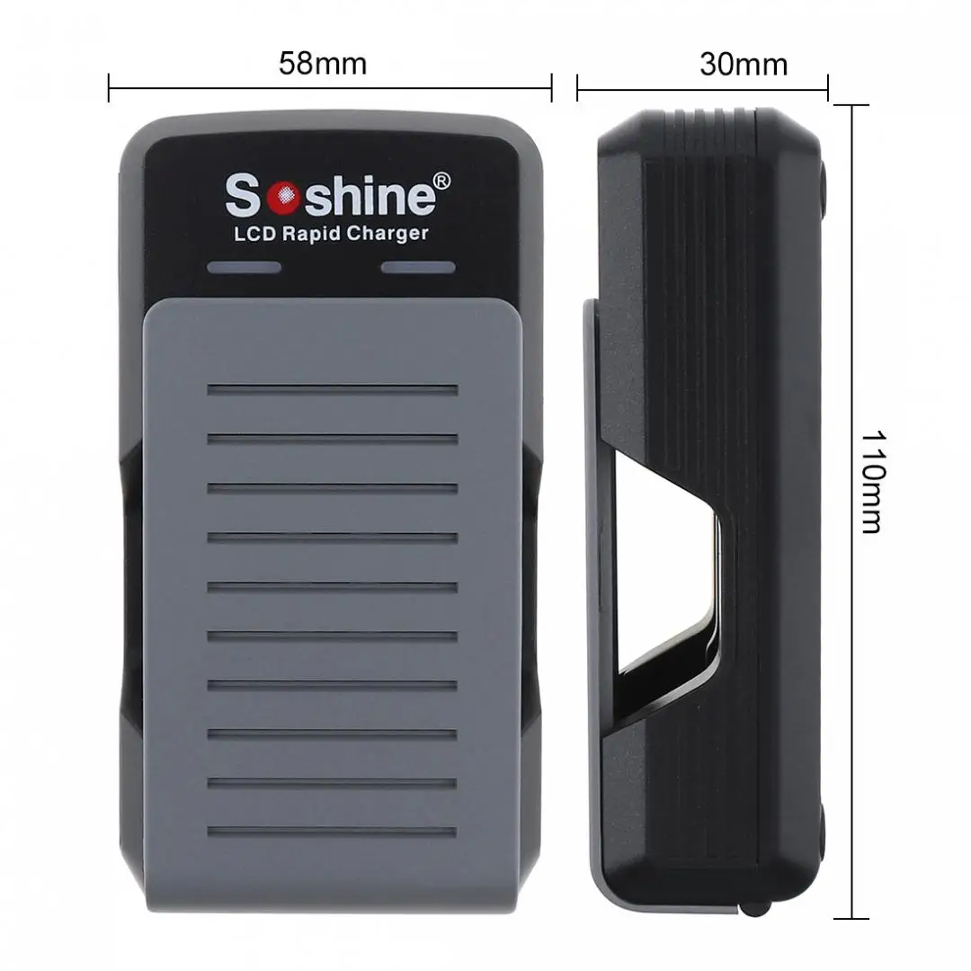 Soshine 100 240V S2 2 слота Быстрый универсальное Батарея Зарядное устройство с