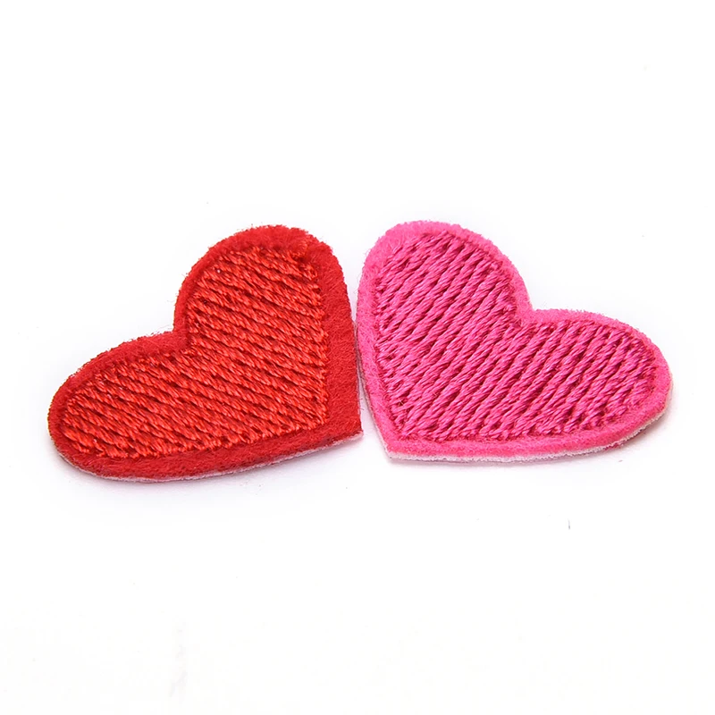 1pc Red Love Heart Iron On For Clothing Applique Embroidery Parches Sticker Wedding Decor Embroidered Patches