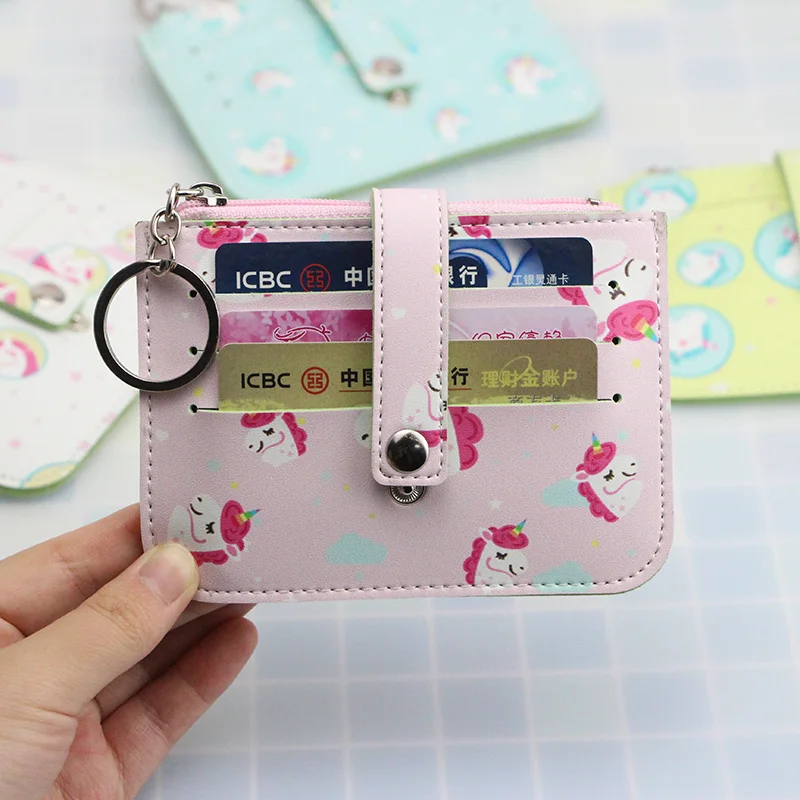 

Katuner New Fashion Cartoon Women Unicorn Coin Purse Keychain Cute 6Bits Card Holder Pouch Key Money Bag Girls Coin Wallet K05