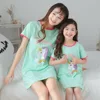 Mother Kids Unicorn Pajamas Mom and Daughter Dress Family Matching Clothes Homewear Baby Girls Cartoon Sleepwear Summer Dresses ► Photo 1/6