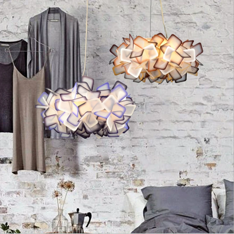 Дизайн Clizia Подвесная лампа красочный подвесной светильник s цветок светодиодный подвесной светильник для спальни светильник кафе светильник s