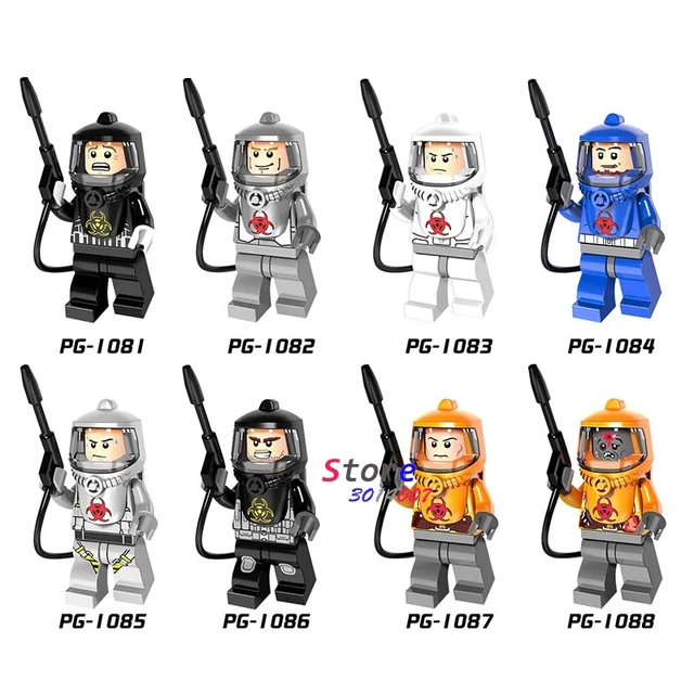 Best Price Single Fire-fighting Anti-chemical Clothers Zombie Collection Series Figures building blocks bricks toys for children