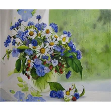 YIKEE декоративная картина маслом по номерам, Раскраска по номерам для взрослых цветок