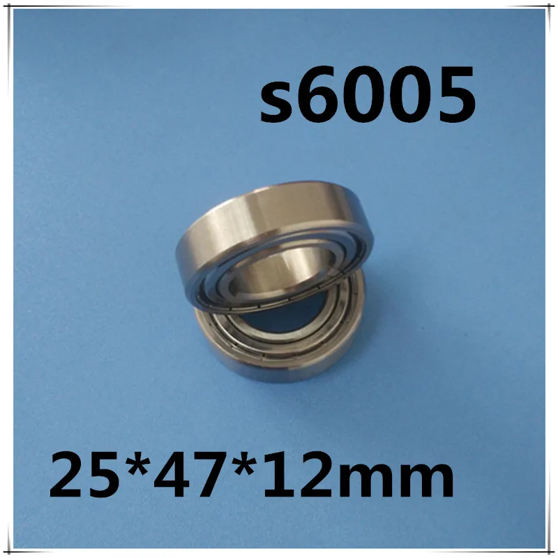 

Free Shipping 10PC S6005ZZ Stainless Steel Bearing 25*47*12mm 25x47x12mm Miniature 6005ZZ/SS Ball Bearings S6005