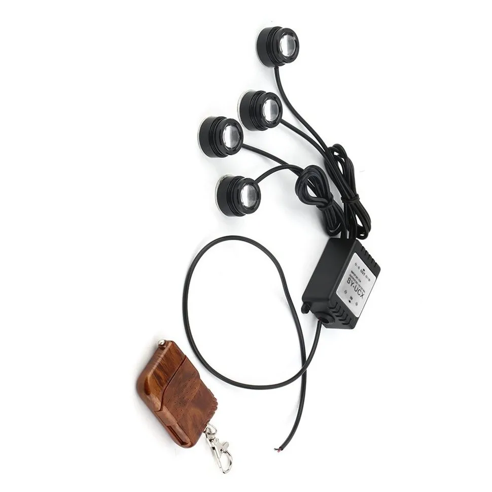 

8pcs 4in 1 LED Car Emergency Lights DRL Wireless Remote Control Kits