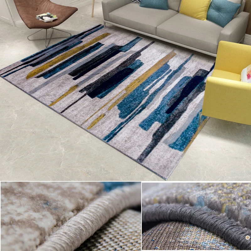 

Polypropylene Area Rug For Living Room Large Nordic Carpets Bedroom Study Dinning karpet Wilton 3D Geometric Anti-Skid Floor Rug