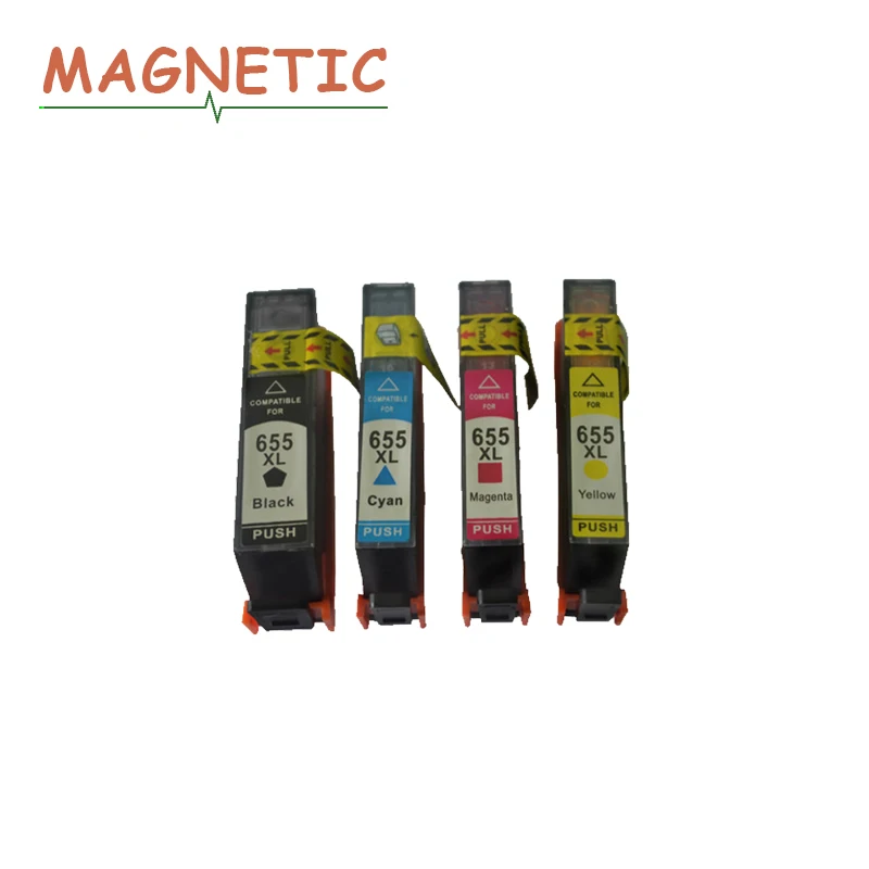 Принтер 4 шт. Магнитная совместимые картриджи для HP 655 XL deskjet 3525 5525 4615 4625 4525 6520 6525 6625