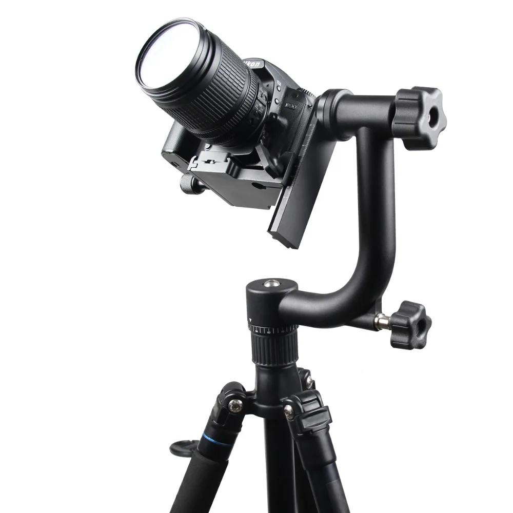 Professional Aluminum Gimbal Tripod Head For Heavy Telephoto Lens DSLR Camera 360 Panoramic Swivel Tripod Head up to 10KG