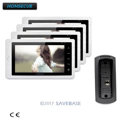 

HOMSECUR 1V4 7" Video Door Phone Intercom System+Dual-way Intercom for Home Security