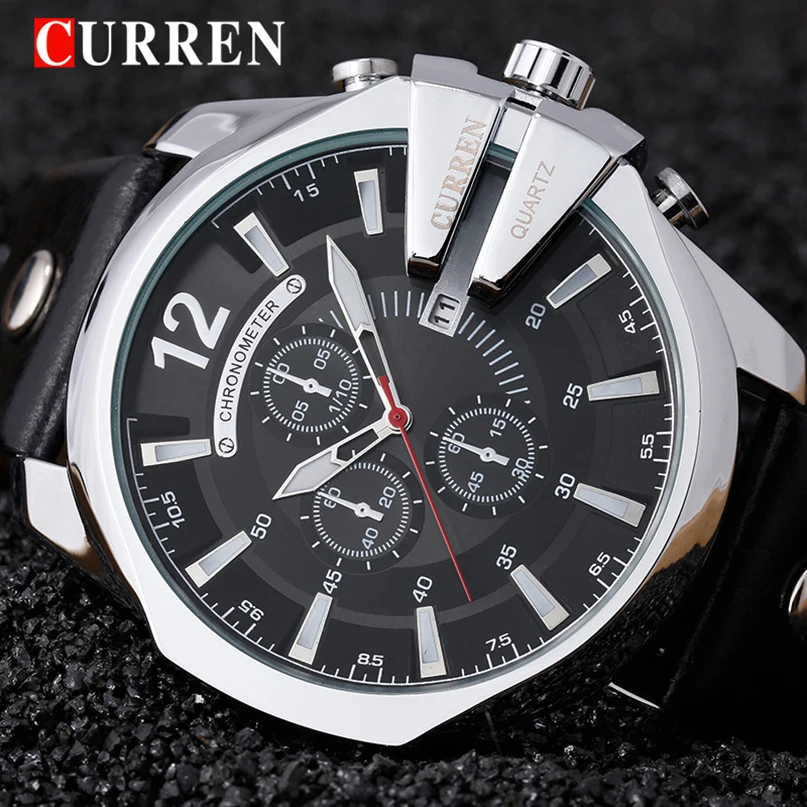 

Curren 8176 Mens Watches Top Brand Luxury Gold Male Watch men Fashion Leather Strap Sport Quartz Watch Outdoor Casual Wristwatch