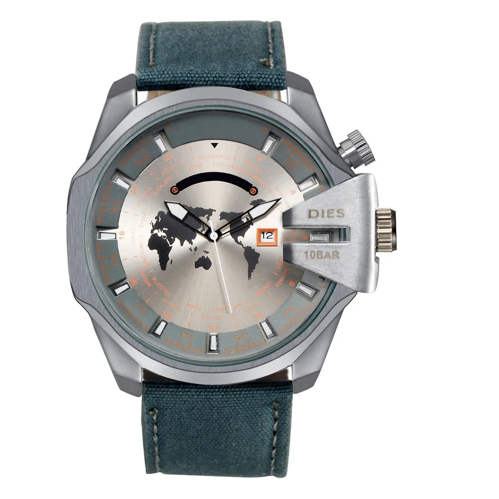 Prix pour Mode MEURT Hommes Carte de style Cadran Toile strap Date Calendrier quartz montre-bracelet D006 Prix pour Mode MEURT Hommes Carte de style Cadran Toile strap Date Calendrier quartz montre-bracelet D006