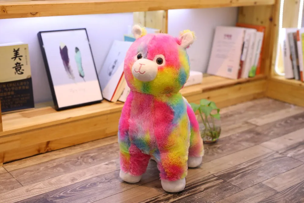 1 шт. 45 см Милая красочная плюшевая игрушечная Альпака kawaii Rainbow Alpacasso овечка лама Куклы Мягкие подушки детские подарки на день рождения